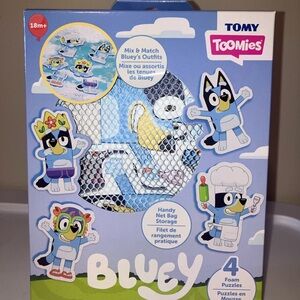 Bluey Bath Toy Foam Puzzles, NWT